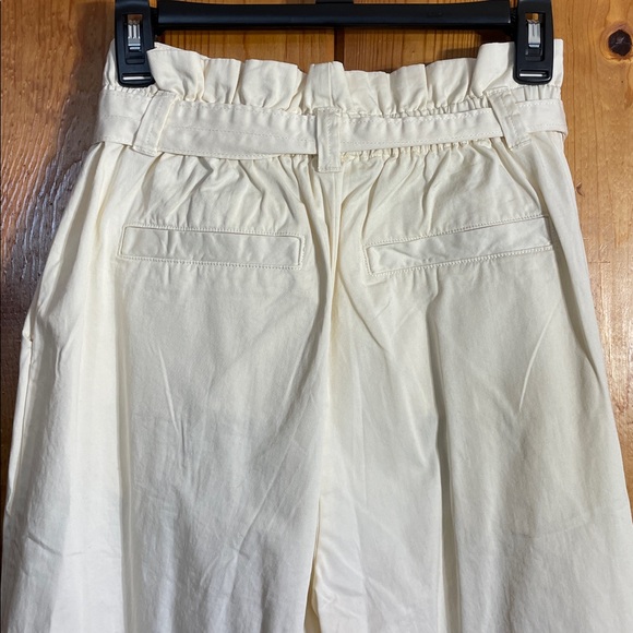 Everlane Cream Trousers with Belt the paper bag organic cotton pants medium - Picture 10 of 13